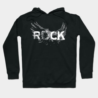 Rock Text with Wings Hoodie